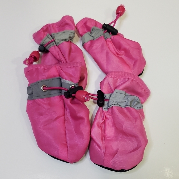 HOOLAVA Dog Shoes, Winter Boots Paw Protector with Reflective Straps, Pink NWOT - Picture 3 of 9